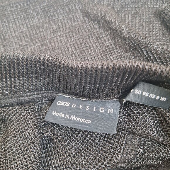 Asos Black fishnet Shorts size 4 - Picture 5 of 6